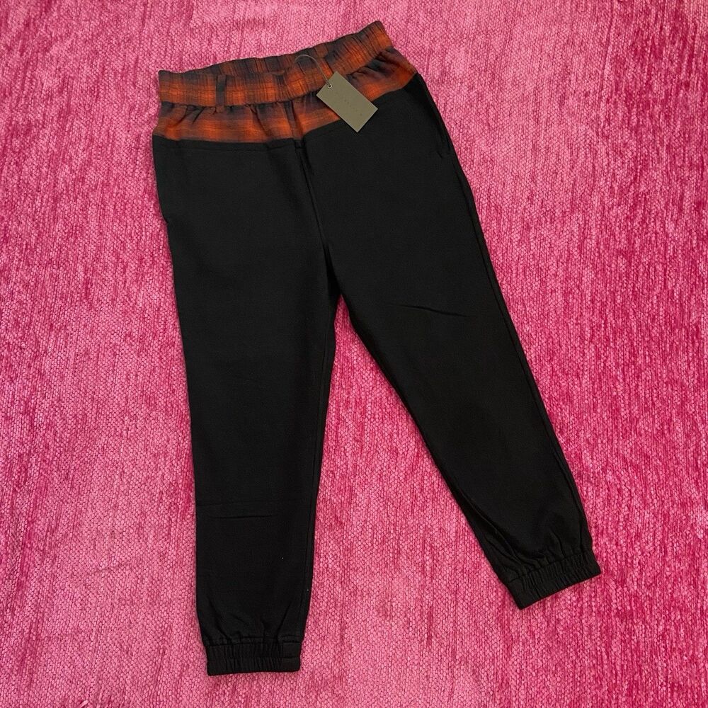 Nicholas K Jax Sweatpants Black Crimson Red Size Small